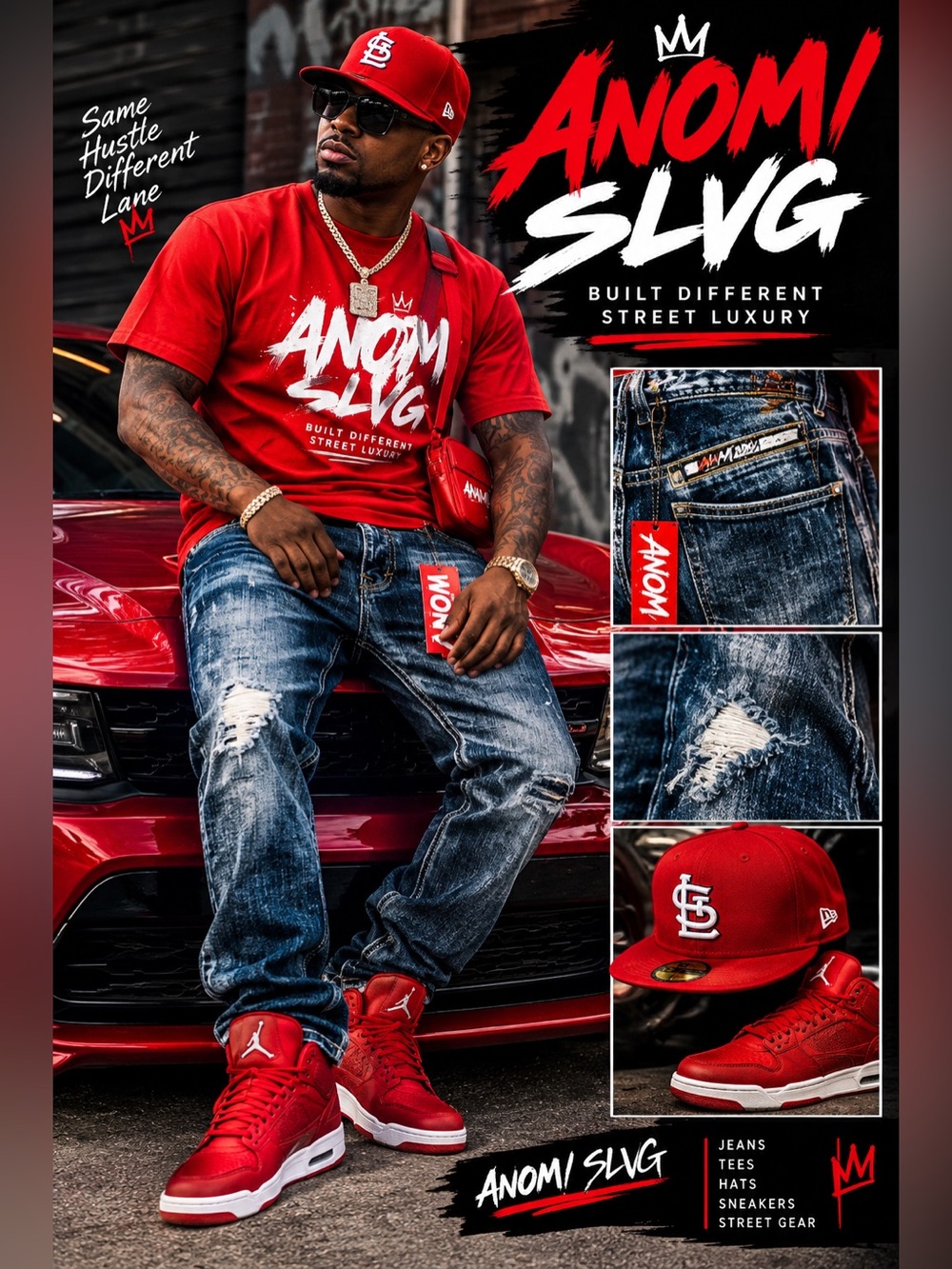 ANOM/ SLVG | Men's Distressed Blue Jeans